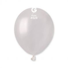 50 ballons métallisés 13 cm perle | jourdefete.com