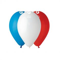 50 ballons latex bio tricolore 30 cm | jourdefete.com
