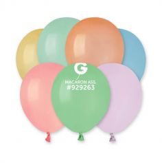 assortiment de 50 ballons en latex bio 13 cm gamme macaron | jourdefete.com