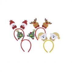Luoem Serre-tête décoratif pour Noël avec bois de renne et paillettes