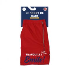 Short de bain "Tranquille Émile" - Collection Claquettes Chaussettes - Taille au choix | jourdefete.com