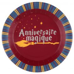 10 assiettes rondes en carton collection sorcier anniversaire magique