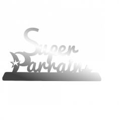 Décoration "Super Parrain" - Argent