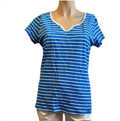 T-shirt à rayures blanches et bleues pour Femme - Feria - Taille au Choix