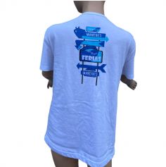 T-shirt blanc et bleu Feria pour Enfant - Taille au Choix