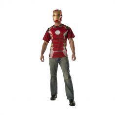 T-Shirt et Masque d'Iron Man pour adulte - Avengers - Taille au choix