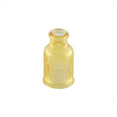 Vase en verre strié - Ballade - 4,3 x 7,4 cm - Collection Goûter Vitaminé - Couleur au choix