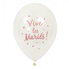Ballons Vive les Maries Rose Gold | jourdefete.com