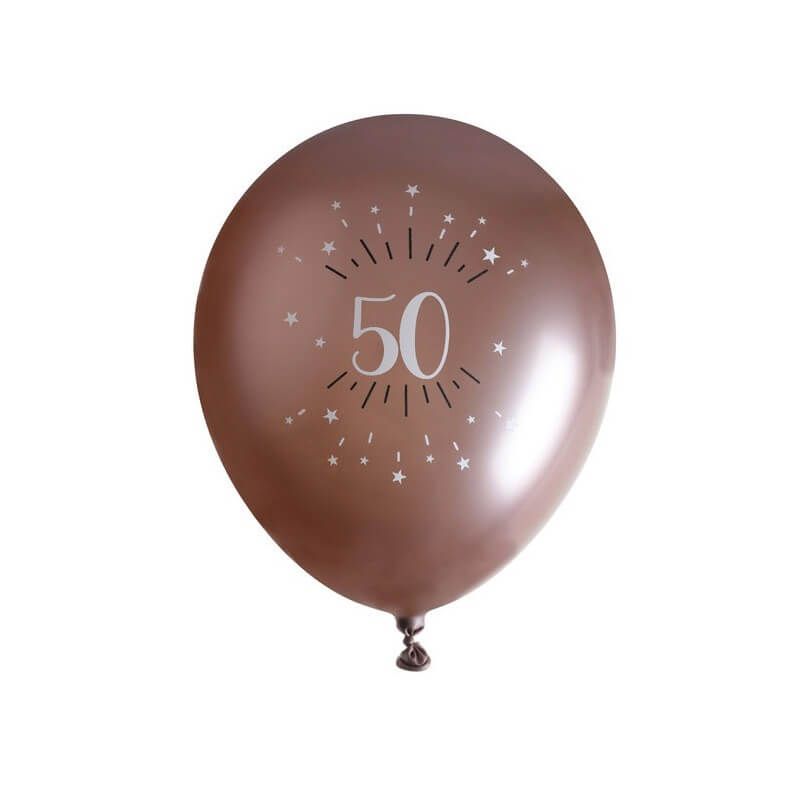 6 Ballons Métalliques - Joyeux Anniversaire Etincelant - Rose Gold - Age au  Choix - Jour de Fête - Joyeux Anniversaire étincelant - Top Thèmes