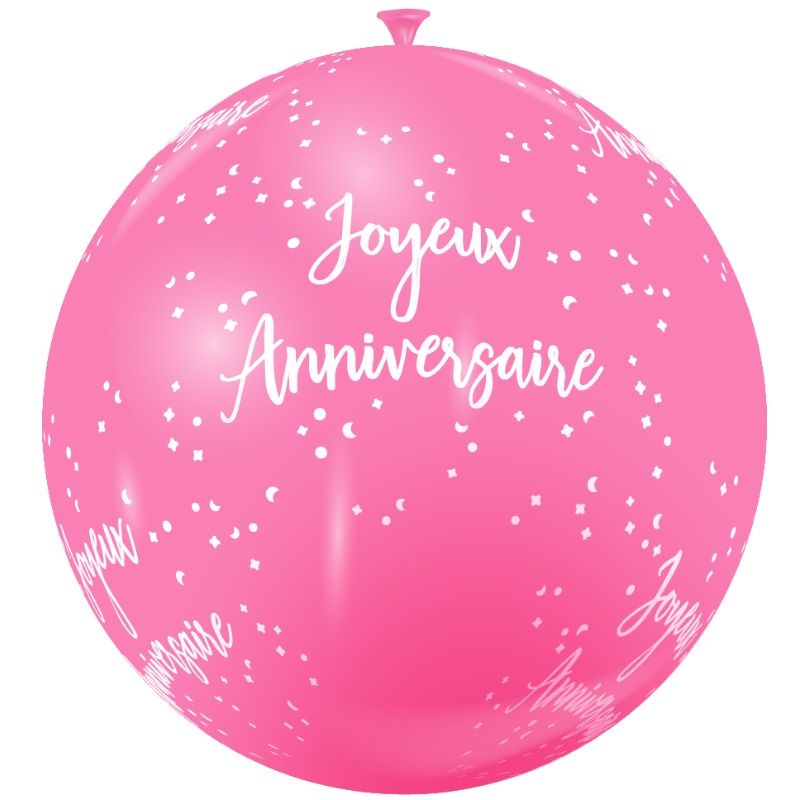 Ballon De Baudruche Geant Joyeux Anniversaire 1 Metre Coloris Au Choix Jour De Fete Boutique Jour De Fete