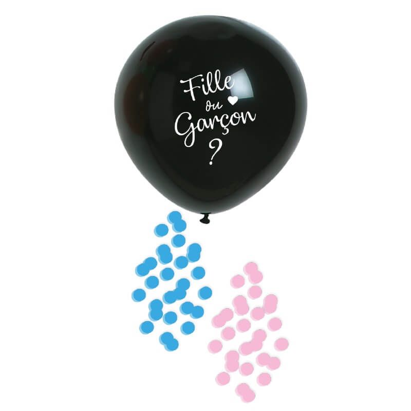 Gender Reveal 36" Ballon bleu bébé garçon ou fille rose jumeaux Confettis Tassel UK