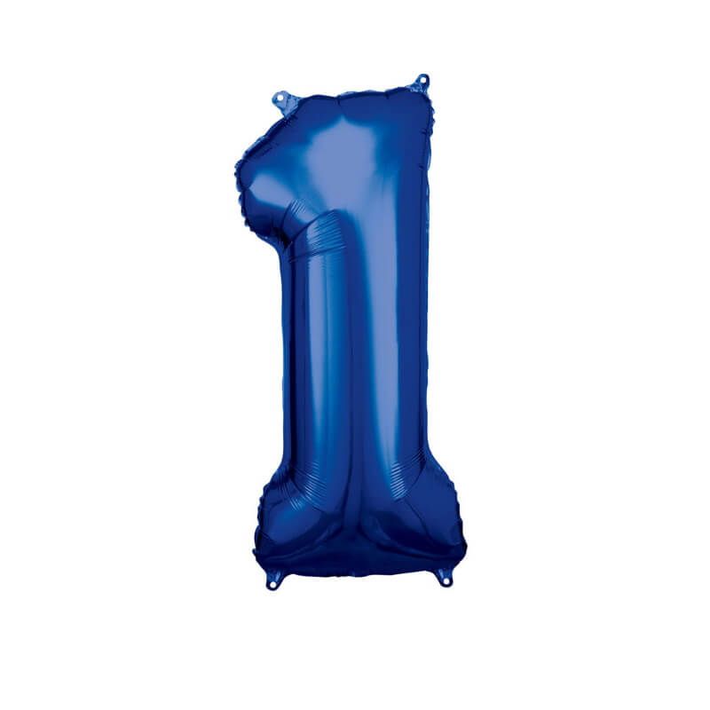 Ballon Géant Hélium - Bleu - Chiffre au choix - Jour de Fête