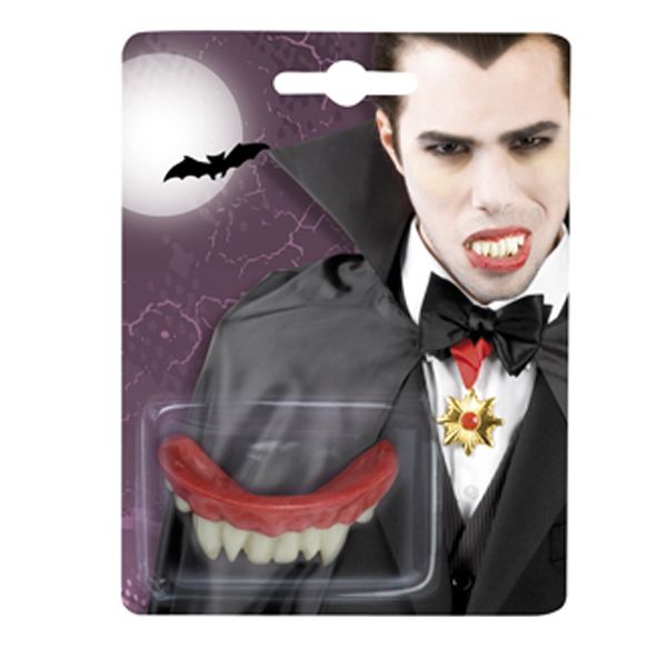 4 paires de dents + 4 paires doreilles carnaval Faletony 8 paires de dents de vampire pour Halloween fête costumée 