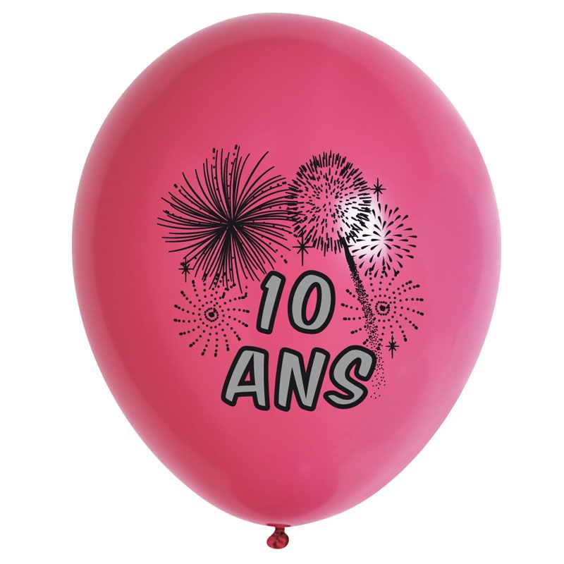 10 Ballons De Baudruche Multicolore Anniversaire 10 Ans Jour De Fete Boutique Jour De Fete