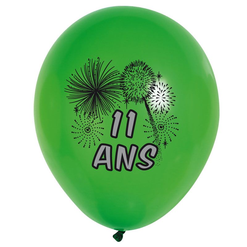 10 Ballons De Baudruche Multicolore 11 Ans Jour De Fete Boutique Jour De Fete