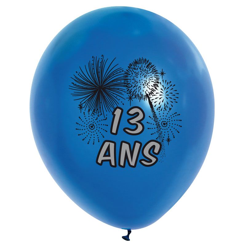 10 Ballons De Baudruche Multicolore 13 Ans Jour De Fete Boutique Jour De Fete