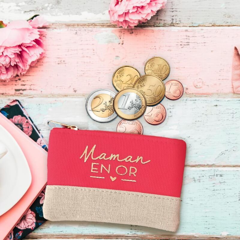 Porte-Monnaie Maman en Or - Jour de Fête - Fête des mères - Événements