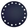 sous-assiette bleu nuit avec etoiles | jourdefete.com