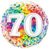 Ballon Anniversaire Confettis - 70 ans