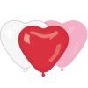 10 ballons cœur rose blanc et rouge de 25 cm | jourdefete.com