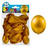 25 Ballons de baudruche métallisés - Doré