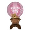 Ballon à poser Montgolfière Baby Shower - Couleur rose