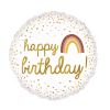 ballon rond helium happy birthday boho