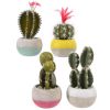 Cactus Artificiel dans Pot Effet Béton - Modèle au Choix | jourdefete,com