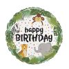 ballon hélium rond happy birthday jungle - 46 cm