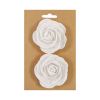 Lot de 2 roses à attacher - Couleur Blanc | jourdefete.com
