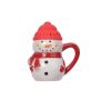 mug de bonhomme de neige avec couvercle pour noel | jourdefete.com