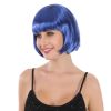 Perruque cabaret pour femme couleur bleue cheveux courts