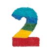 Piñata Multicolore - Chiffre 2