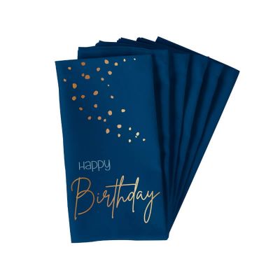 serviettes en papier happy birthday elegant | jourdefete.com