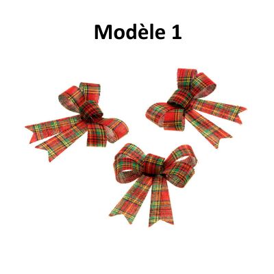 3 Nœuds de Noël - 12,7 cm - Modèle au Choix