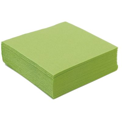 50 Petites Serviettes Microgaufrées - Vert Amande