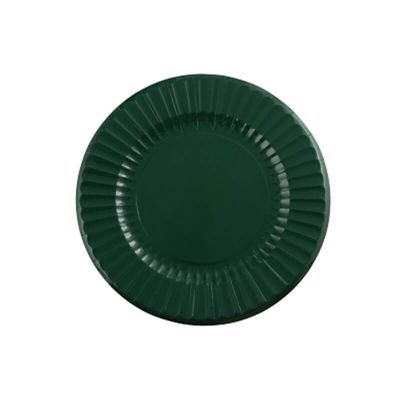 assiette plate en carton de 33 cm vert sapin | jourdefete.com