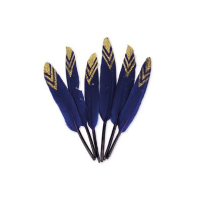 plumes-indien-ethnique-bleu | jourdefete.com