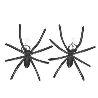 Boucles d'Oreilles Araignées - Noir
