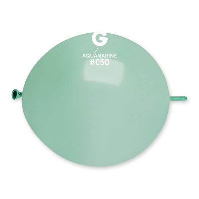 50 ballons ronds avec lien couleur vert d'eau de 33 cm | jourdefete.com