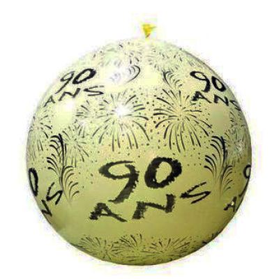 Ballon de Baudruche Géant "90 ans" 1 mètre - Coloris au choix