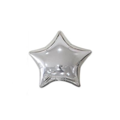 Ballon en aluminium en forme d'étoile couleur argentée