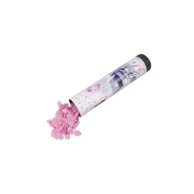 Canon à confettis en papier Gender Reveal couleur rose