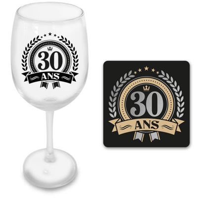 coffret verre à vin anniversaire âge au choix | jourdefete.com