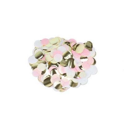 Gros Confettis - Rose, Blanc et Or | jourdefete.com