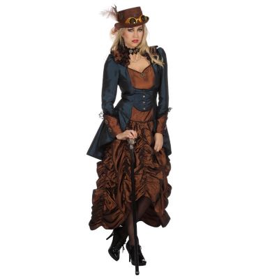 Les adultes Steampunk Robe Fantaisie Homme Femme Victorienne Costume Halloween Accessoire 