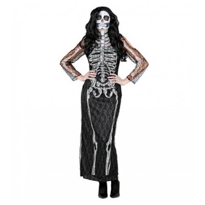 déguisement robe de squelette en dentelle pour femme | jourdefete.com
