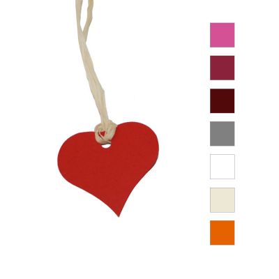 Etiquettes "coeur" x12 - Coloris au choix