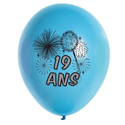 10 Ballons de Baudruche multicolore 19 ans