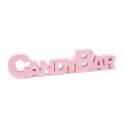 Décoration de table lettres Candy Bar - Rose